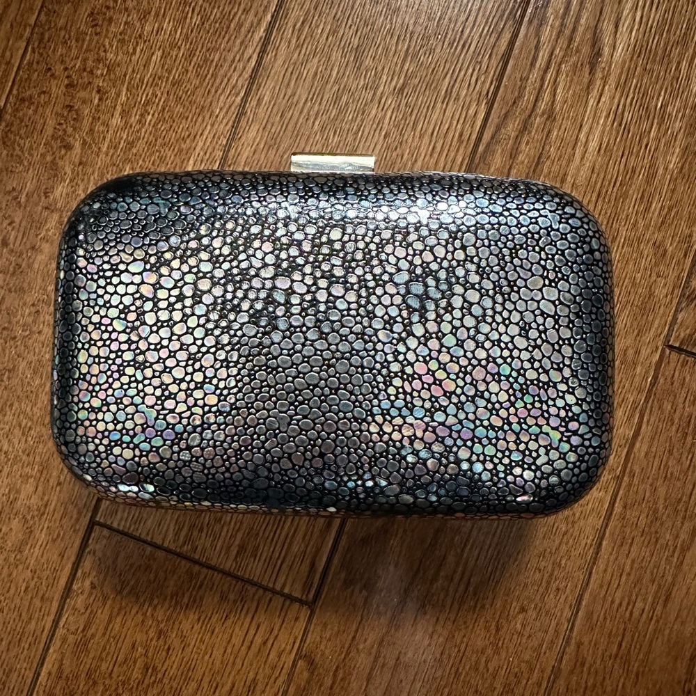 Holographic croc clutch